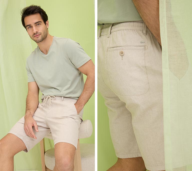Men's fashion Pants Style COOPER Medium Gray Regular Fit